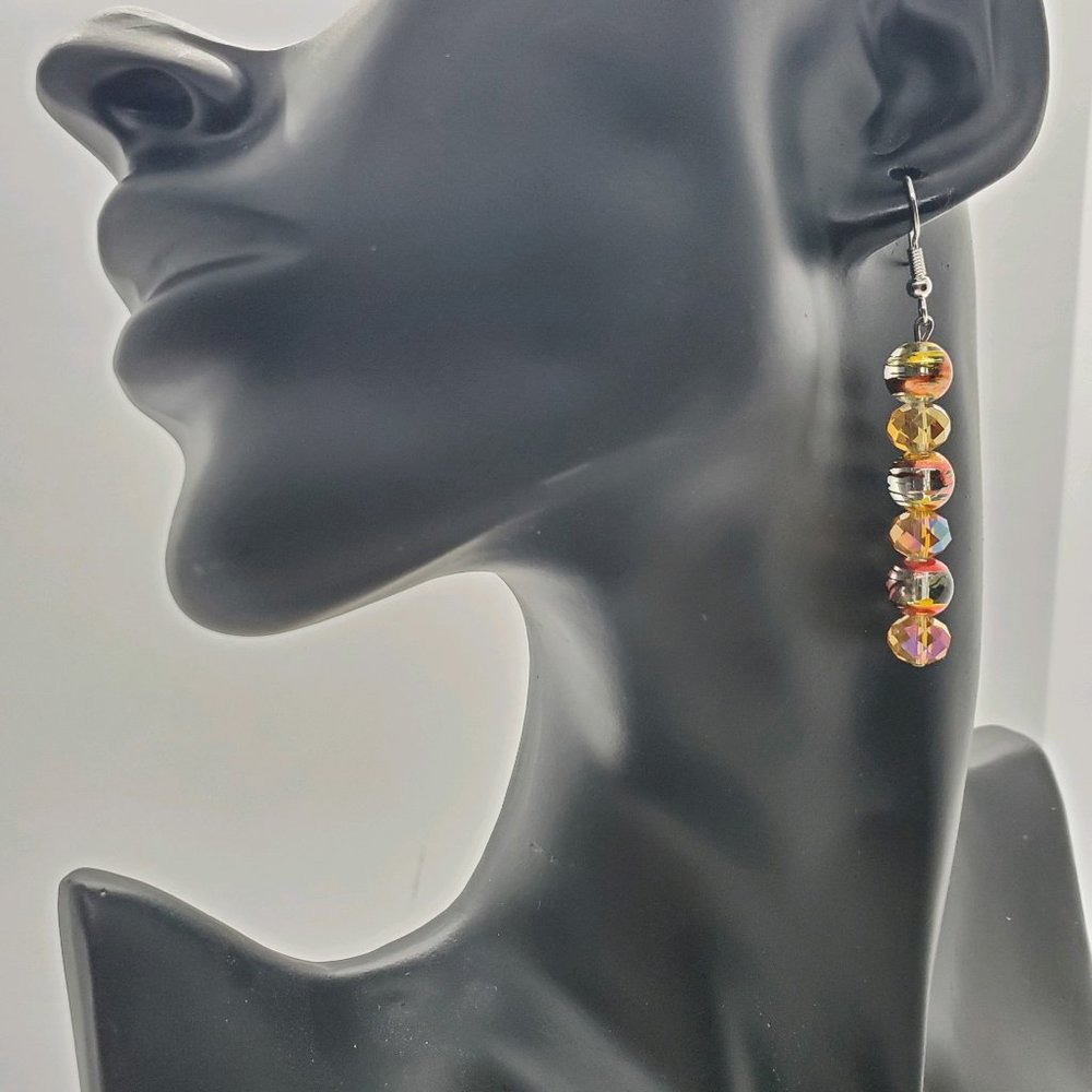 Glass Beaded Dangle Earrings
